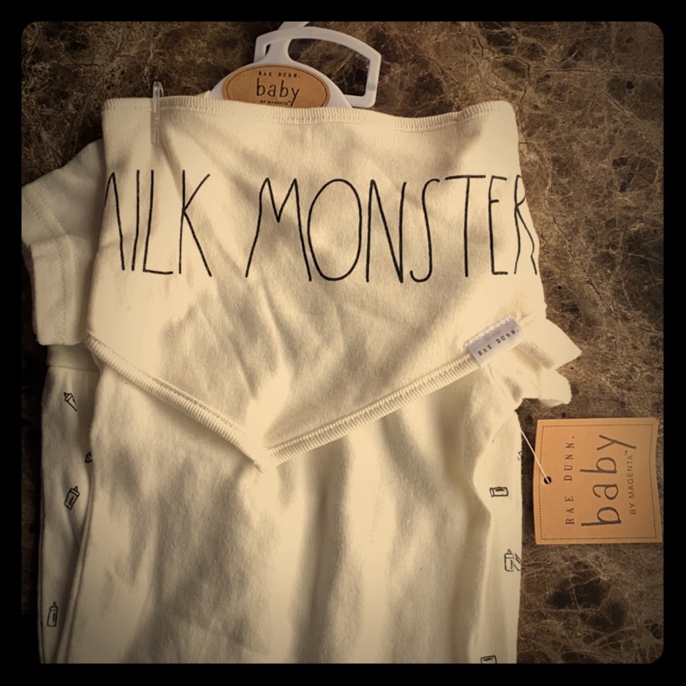 Rae Dunn 3 piece baby outfit.